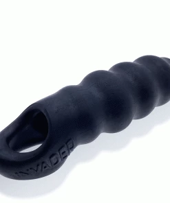 Sheaths & Sleeves Oxballs Invader Rippled Open-Ended Silicone Cock Sheath Extender