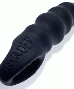 Sheaths & Sleeves Oxballs Invader Rippled Open-Ended Silicone Cock Sheath Extender