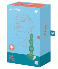 Anal Sex Toys Satisfyer Lolli Plug 2 Green Silicone Vibrating Anal Plug