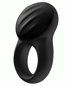 Cock Rings Satisfyer Signet Black Silicone Vibrating Cock Ring With App Control