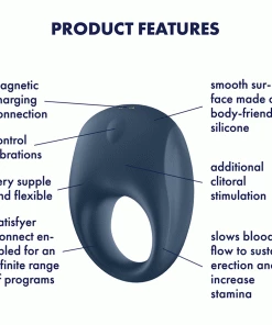 Satisfyer Strong One App Controlled Silicone Vibrating Cock Ring