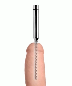 6.5 Inch Stainless Steel Vibrating Beaded Urethral Sound By Master Series Urethral Sounds & Penis Plugs