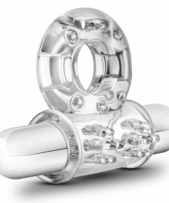Stay Hard 10 Function Clear Vibrating Bull Cock Ring By Blush Novelties