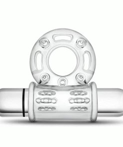 Stay Hard 10 Function Clear Vibrating Bull Cock Ring By Blush Novelties
