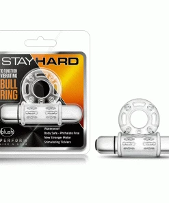 Stay Hard 10 Function Clear Vibrating Bull Cock Ring By Blush Novelties