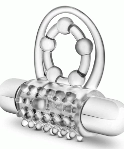 Stay Hard Vibrating Super Clitifier Clear Cock Ring With Bullet By Blush Novelties