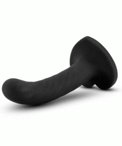 Temptasia Twist 4.5 Inch Small Black Silicone Dildo By Blush Novelties