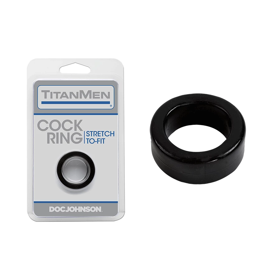 Titanmen Thick Stretch-to-Fit Cock Ring By Doc Johnson 7 Titanmen Thick Stretch-to-Fit Cock Ring By Doc Johnson
