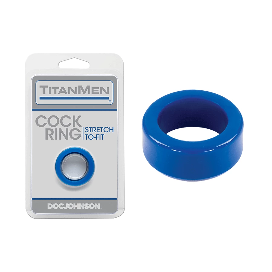 Titanmen Thick Stretch-to-Fit Cock Ring By Doc Johnson 4 Titanmen Thick Stretch-to-Fit Cock Ring By Doc Johnson