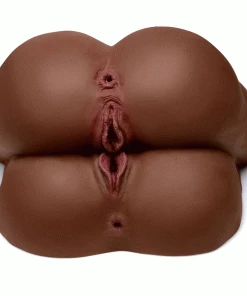 Curve Novelties Vibrating Double Ass And Pussy Brown Masturbator Doll By Hookups Vibrating Pocket Pussy Toys