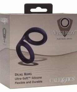 Cock Rings Viceroy Dual Ring Blue Silicone Cock Ring By Cal Exotics