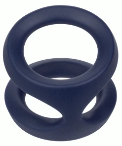Cock Rings Viceroy Dual Ring Blue Silicone Cock Ring By Cal Exotics