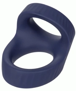 Viceroy Max Dual Ring Blue Silicone Cock And Ball Ring By Cal Exotics Cock Rings