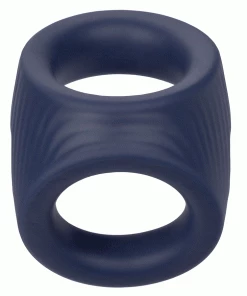 Viceroy Max Dual Ring Blue Silicone Cock And Ball Ring By Cal Exotics Cock Rings