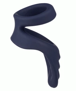 Viceroy Perineum Dual Ring Blue Silicone Cock Ring By Cal Exotics