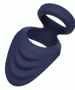 Viceroy Perineum Dual Ring Blue Silicone Cock Ring By Cal Exotics