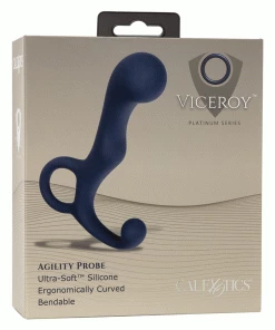 Prostate Massagers Viceroy Platinum Series Agility Blue Silicone Anal Probe By Cal Exotics