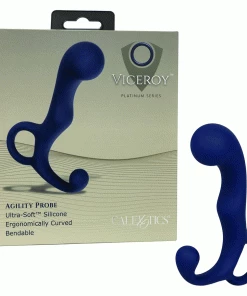 Prostate Massagers Viceroy Platinum Series Agility Blue Silicone Anal Probe By Cal Exotics