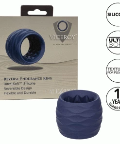 Viceroy Reverse Endurance Ring Blue Silicone Cock Ring By Cal Exotics Cock Rings