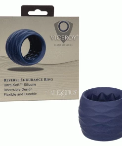 Viceroy Reverse Endurance Ring Blue Silicone Cock Ring By Cal Exotics Cock Rings