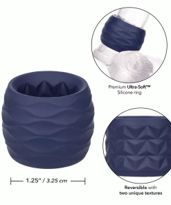 Viceroy Reverse Endurance Ring Blue Silicone Cock Ring By Cal Exotics Cock Rings