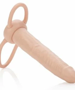 Cal Exotics Accommodator Dual Penetrator White Double Cock Ring By CalExotics