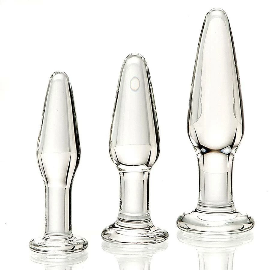 Adam & Eve Adam And Eve Glass Anal Training Kit | Set Of 3 Glass Butt Plugs For Men Anal Sex Toys 3 Adam & Eve Adam And Eve Glass Anal Training Kit | Set Of 3 Glass Butt Plugs For Men Anal Sex Toys