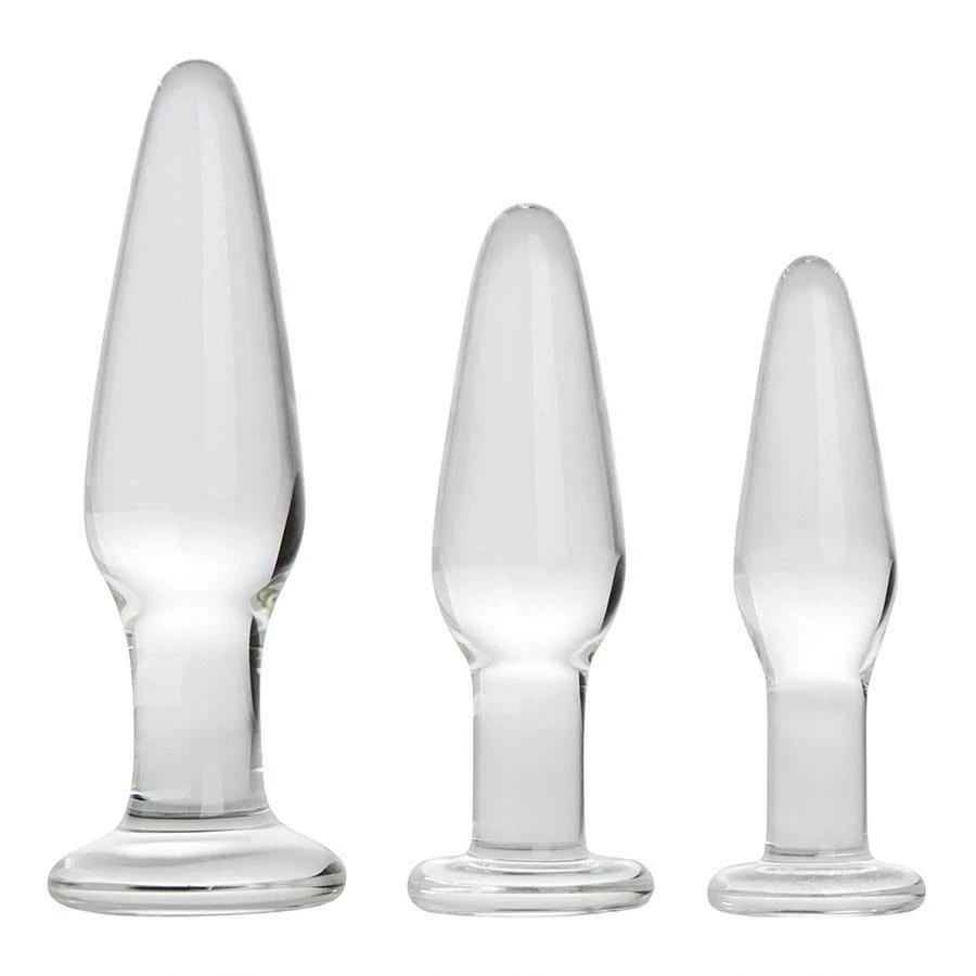 Adam & Eve Adam And Eve Glass Anal Training Kit | Set Of 3 Glass Butt Plugs For Men Anal Sex Toys 7 Adam & Eve Adam And Eve Glass Anal Training Kit | Set Of 3 Glass Butt Plugs For Men Anal Sex Toys
