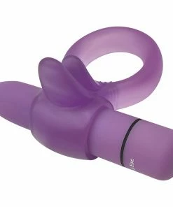 Adam & Eve Adam And Eve Purple Vibrating Clitoral Tongue Ring Cock Rings