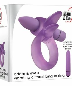 Adam & Eve Adam And Eve Purple Vibrating Clitoral Tongue Ring Cock Rings 13 Adam & Eve Adam And Eve Purple Vibrating Clitoral Tongue Ring Cock Rings