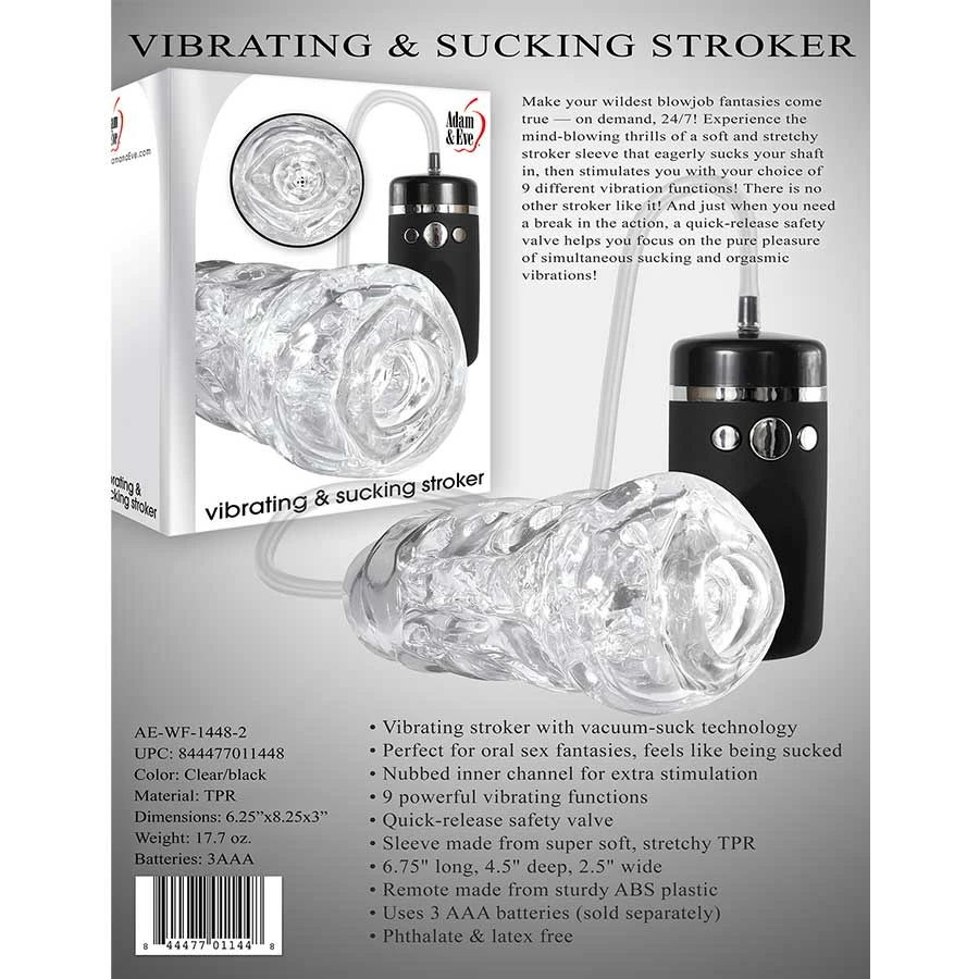 Adam & Eve Adam And Eve BJ Simulator Vibrating And Sucking Stroker Male Masturbators & Strokers 13 Adam & Eve Adam And Eve BJ Simulator Vibrating And Sucking Stroker Male Masturbators & Strokers