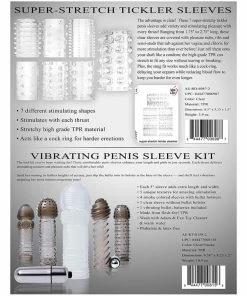 Adam & Eve Adam And Eve Vibrating Penis Girth & Length Sleeve Kit Sheaths & Sleeves 13 Adam & Eve Adam And Eve Vibrating Penis Girth & Length Sleeve Kit Sheaths & Sleeves