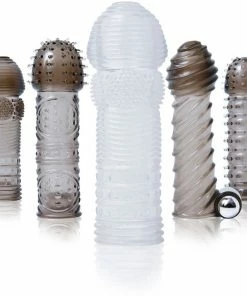 Adam & Eve Adam And Eve Vibrating Penis Girth & Length Sleeve Kit Sheaths & Sleeves