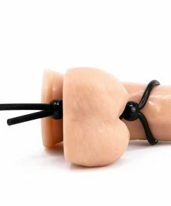 Lynk Pleasure Products Adjustable Silicone Cock Ring Rope Style Penis Enhancing Lasso Black