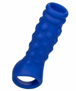 Cal Exotics Admiral Liquid Silicone Blue Beaded Cock Sheath Girth Enhancer Sheaths & Sleeves