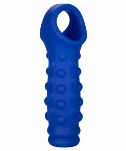 Cal Exotics Admiral Liquid Silicone Blue Beaded Cock Sheath Girth Enhancer Sheaths & Sleeves