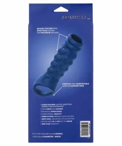 Cal Exotics Admiral Liquid Silicone Blue Beaded Cock Sheath Girth Enhancer Sheaths & Sleeves