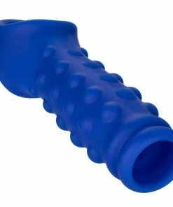 Cal Exotics Admiral Liquid Silicone Blue Beaded Cock Sheath Girth Enhancer Sheaths & Sleeves
