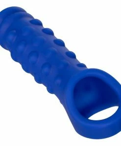 Cal Exotics Admiral Liquid Silicone Blue Beaded Cock Sheath Girth Enhancer Sheaths & Sleeves