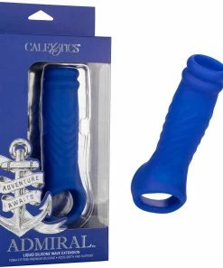 Cal Exotics Sheaths & Sleeves Admiral Liquid Silicone Blue Wave Cock Sheath Girth Enhancer