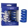 Cal Exotics Admiral Xtreme Blue Liquid Silicone Cock Cage Ring Combo Cock Rings
