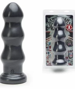 Doc Johnson Anal Sex Toys American Bombshell B-10 Tango Huge 10 Inch Butt Plug Gun Metal Grey