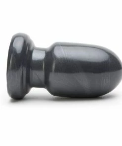 Doc Johnson American Bombshell Shell Shocked Huge Round Butt Plug Gun Metal Grey