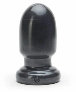 Doc Johnson American Bombshell Shell Shocked Huge Round Butt Plug Gun Metal Grey