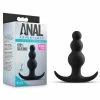 Anal Adventures Platinum Beaded Butt Plug Black By Blush Novelties