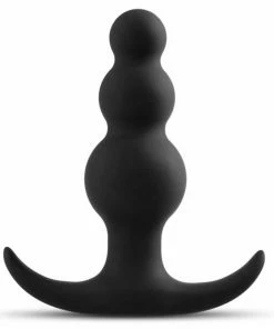 Anal Adventures Platinum Beaded Butt Plug Black By Blush Novelties