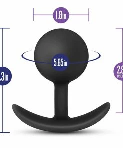Anal Adventures Platinum Silicone Vibra Plug Black By Blush Novelties