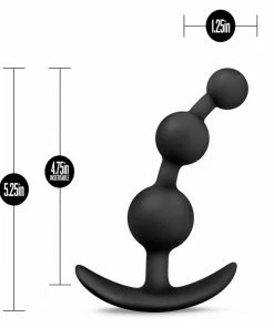 Anal Adventures Platinum Small Anal Beads Black By Blush Novelties