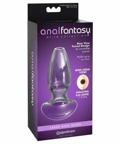 Pipedream Products Anal Fantasy Elite Large Anal Gaper Clear Glass Open Tunnel Butt Plug By Pipedream Anal Sex Toys