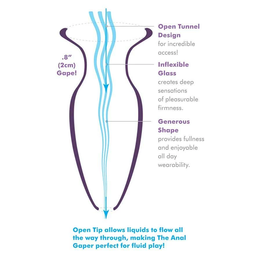 Anal Fantasy Elite Small Anal Gaper Clear Glass Open Tunnel Butt Plug By Pipedream Products 10 Anal Fantasy Elite Small Anal Gaper Clear Glass Open Tunnel Butt Plug By Pipedream Products